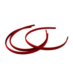 Diadema de plastico forrada Rojo