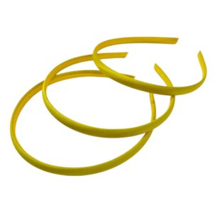 Diadema de plastico forrada Amarillo Pollo