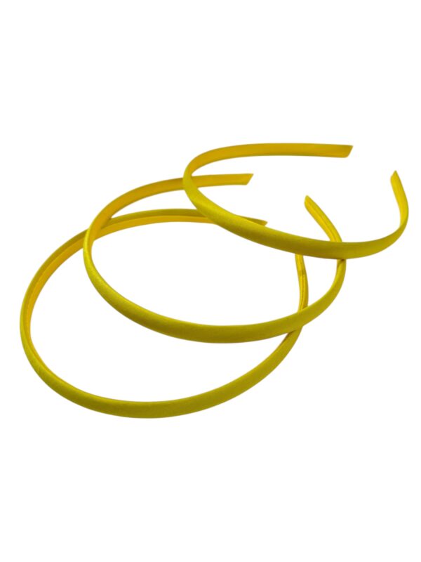 Diadema de plastico forrada Amarillo Pollo