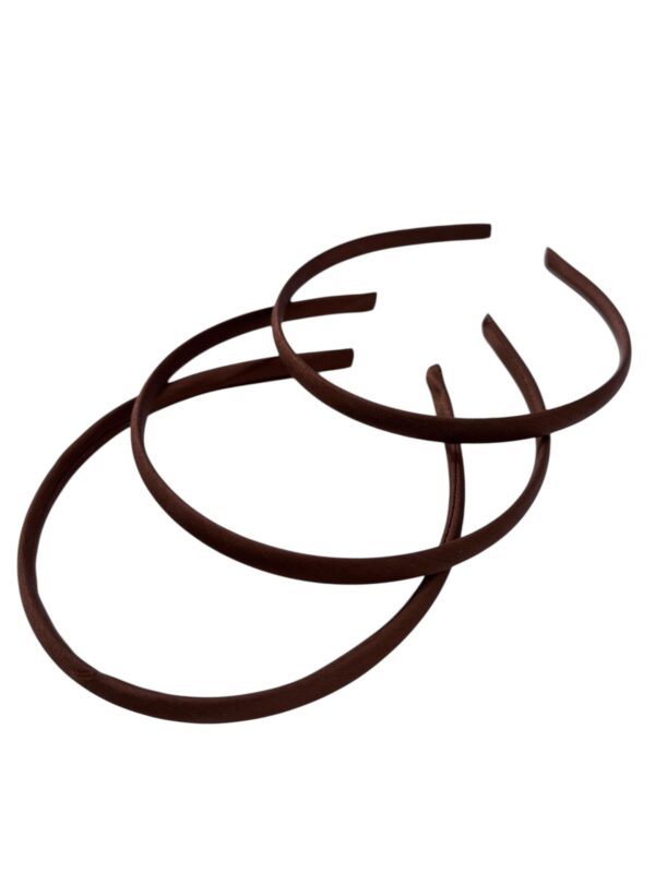 Diadema de plastico forrada Café obscuro