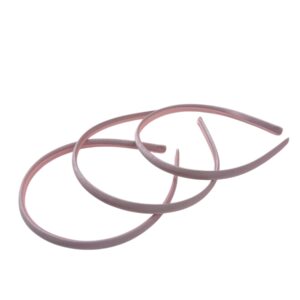 Diadema de plastico forrada Rosa champagne