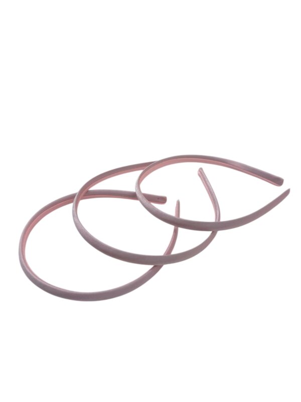 Diadema de plastico forrada Rosa champagne