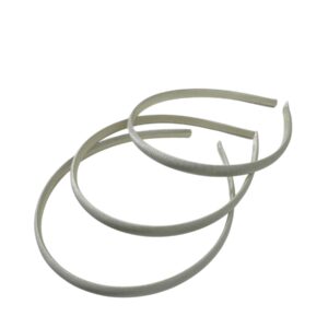 Diadema de plastico forrada Beige