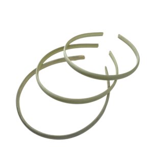 Diadema de plastico forrada Amarillo palido