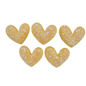 Parche acolchonado corazon AMARILLO