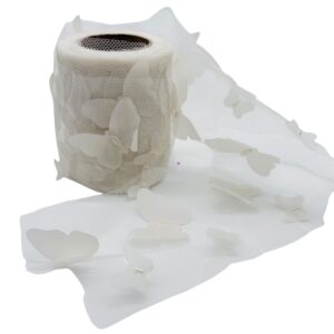 TM3D-003 Tul con mariposas BEIGE