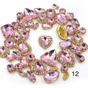 Cartera de piedras Tono rosa pastel