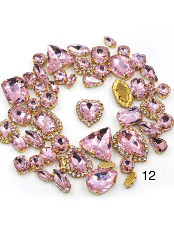 Cartera de piedras Tono rosa pastel