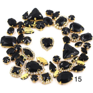 Cartera de piedras Negro