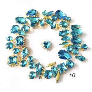 Cartera de piedras Tono celeste