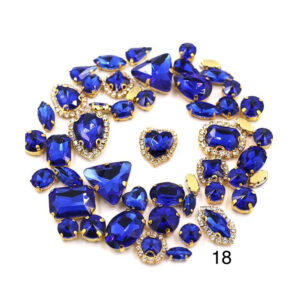 Cartera de piedras Tono azul rey 2