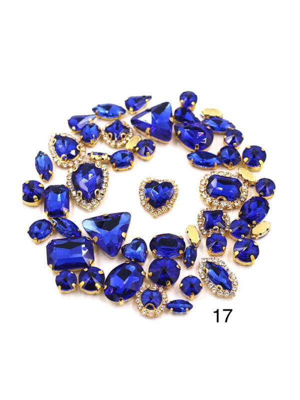 Cartera de piedras Tono Azul Rey