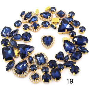 Cartera de piedras Tono Azul Marino