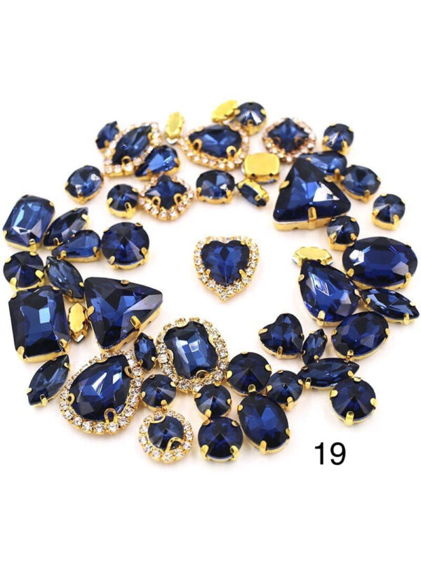 Cartera de piedras Tono Azul Marino