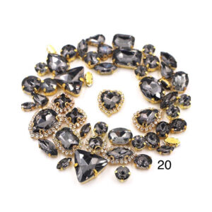 Cartera de piedras Tono gris