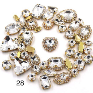 CARP-028 Cartera de piedras Tono plata