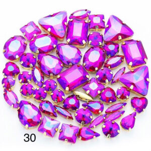 CARP-030 Cartera de piedras Tono rosa tornazol