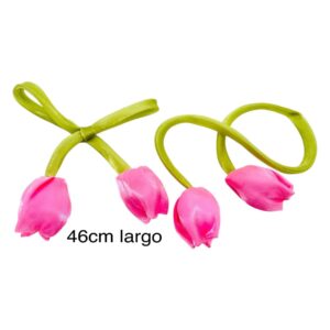 Lazo con tulipanes Rosa chicle
