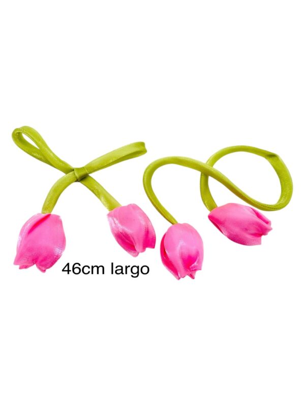 Lazo con tulipanes Rosa chicle