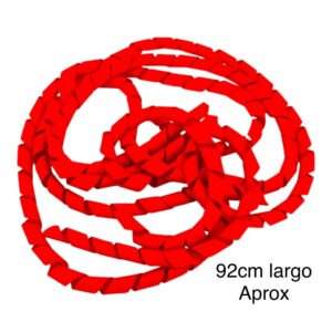 Listón curly Rojo 1 cm