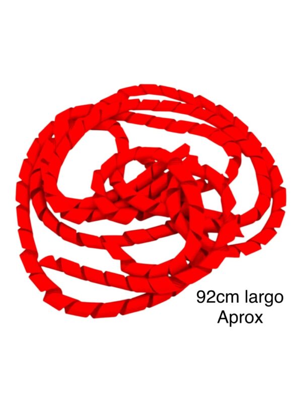 Listón curly Rojo 1 cm