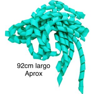 Listón curly Menta fuerte 1 cm