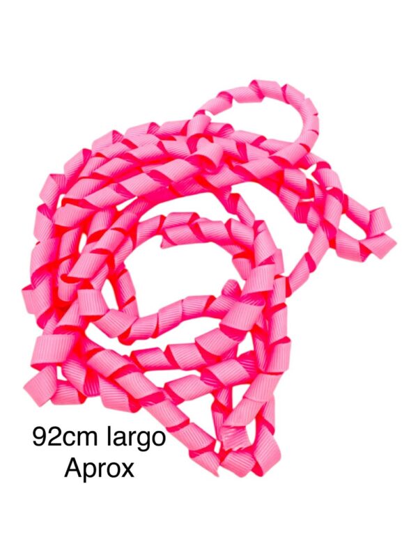 Listón curly Rosa chicle 1 cm