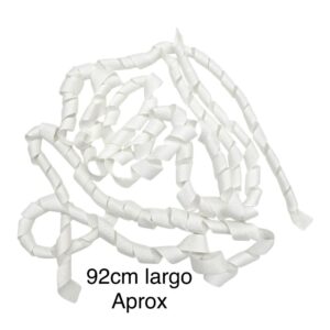Listón curly Blanco 1 cm