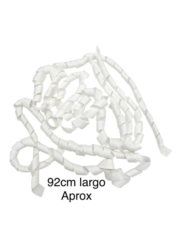 Listón curly Blanco 1 cm