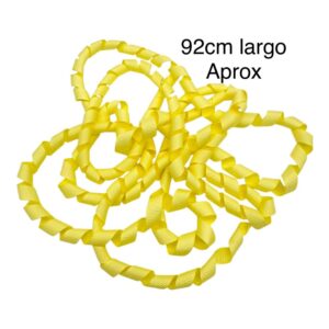 Listón curly Amarillo pastel 1 cm
