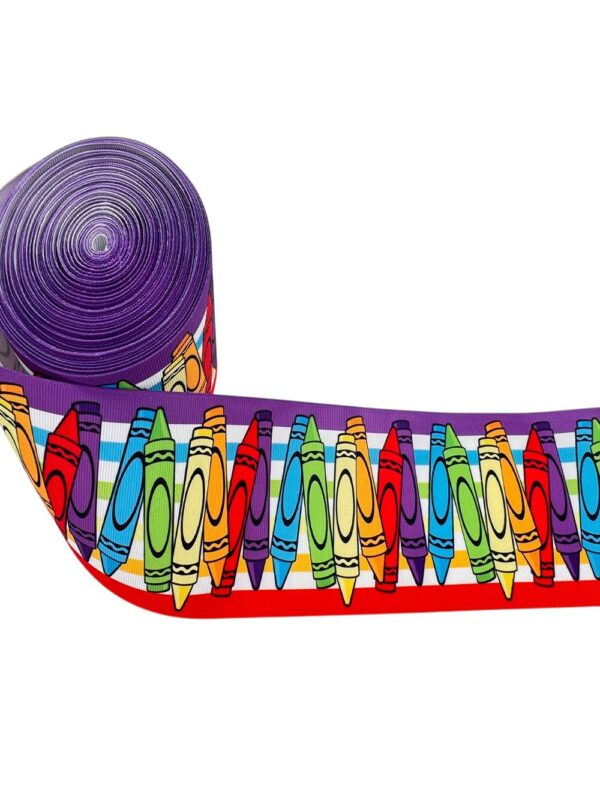 Listón impreso Crayolas de colores