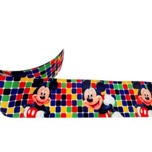 Listón impreso Mickey cuadros colores