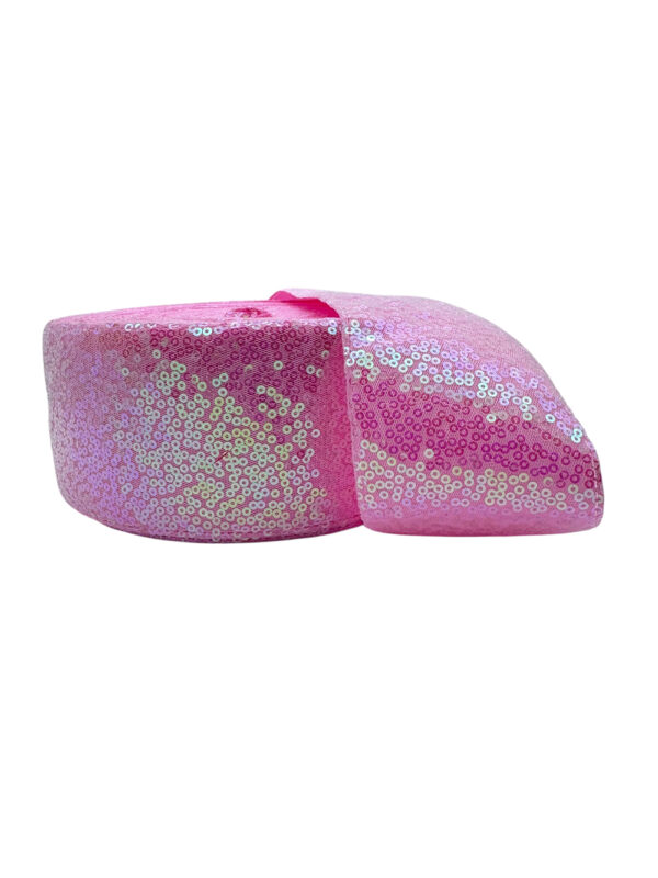 Listón lentejuela fija Rosa pastel Tornasol
