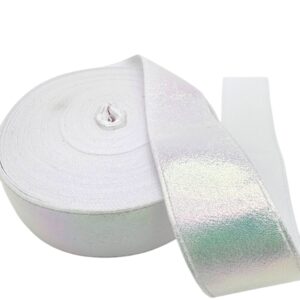 Listón metálico Tonos blancos 3.8 cm