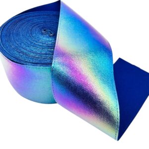 Listón metálico Tonos azul con lila 7.5 cm