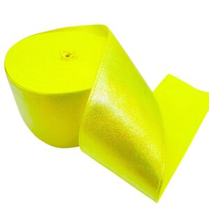 Listón metálico Tono amarillo neon 7.5 cm
