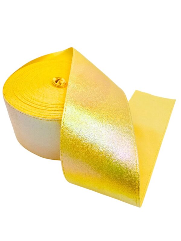 Listón metálico Tono amarillo 7.5 cm