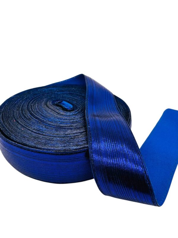Listón metálico Tono azul rey 3.8 cm