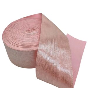 Listón metálico Tono rosa palo 7.5 cm