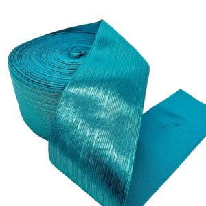 Listón metálico Tono  turquesa 7.5 cm