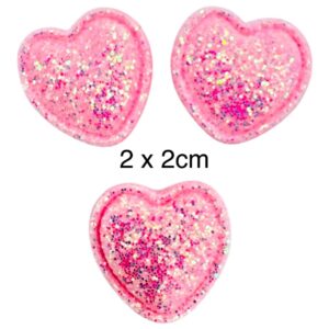 Parches Corazón glitter Rosa pastel