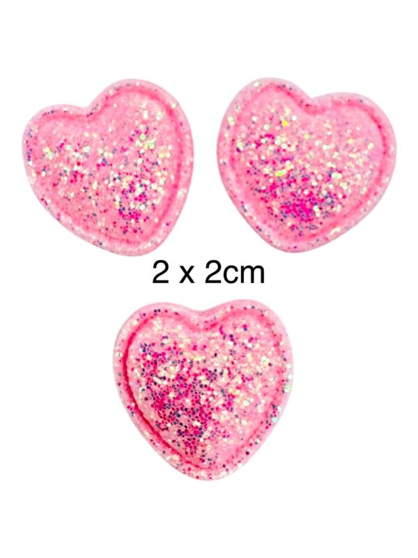 Parches Corazón glitter Rosa pastel