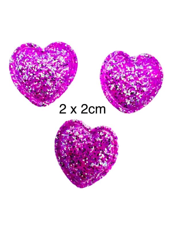 Parches Corazón glitter Lila