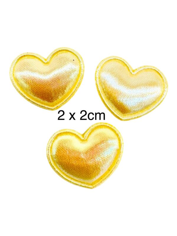 Parches Corazón metálico Amarillo