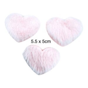 Parches Corazón  de peluche Rosa pastel