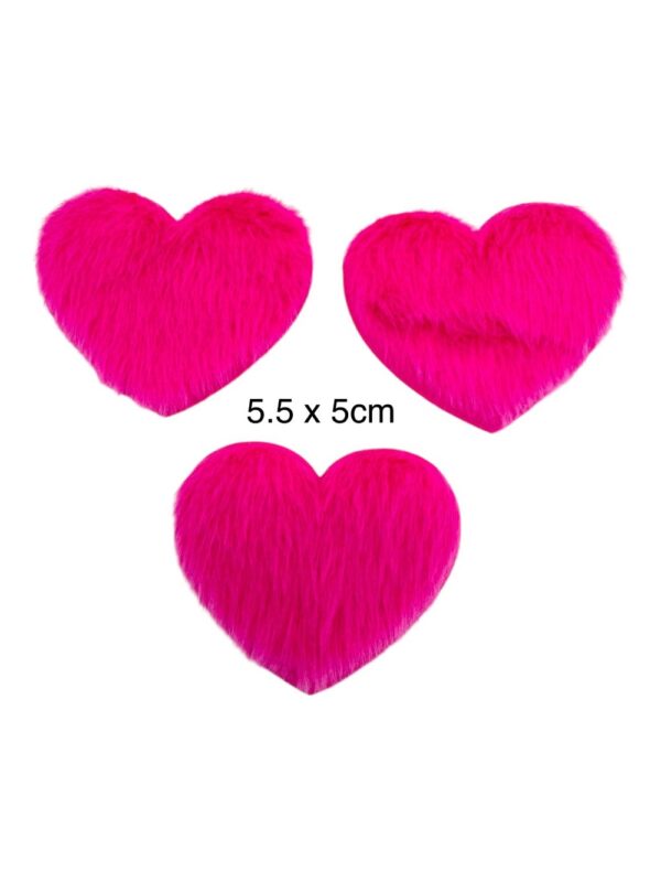 Parches Corazón de peluche Rosa fiusha
