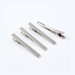 Pinza plana cocodrilo reforzado Plata 8 cm