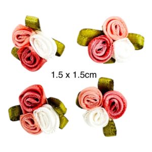 Ramillete mini Rosa, rosa palo y blanco