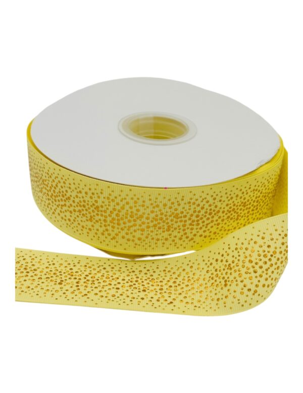 Liston con holograma amarillo claro 3.8cm