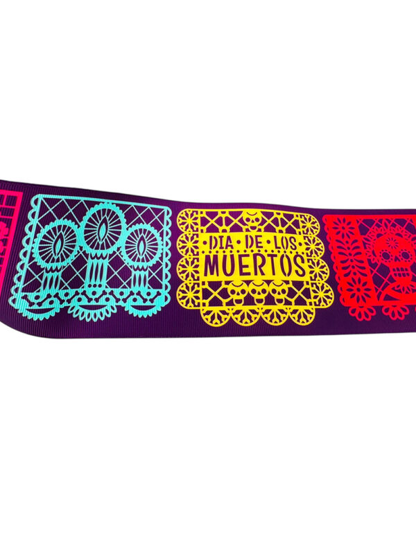 Listón impreso Dia de muertos 7.5cm